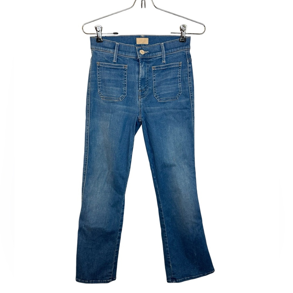 MOTHER Light Blue Cropped Ankle Jeans - Picture 4 of 11